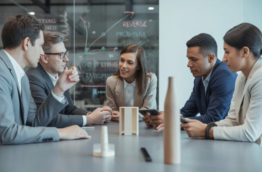 Business people having a meeting in an office